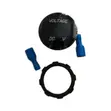 12V/24V Digital LED Voltmeter - Waterproof Round Panel - 3