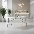 Foldable White Garden Table - 1