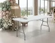 Foldable White Garden Table - 3