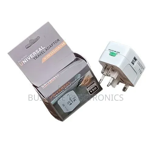Universal USB Travel Adapter with 4 International Plugs - 1