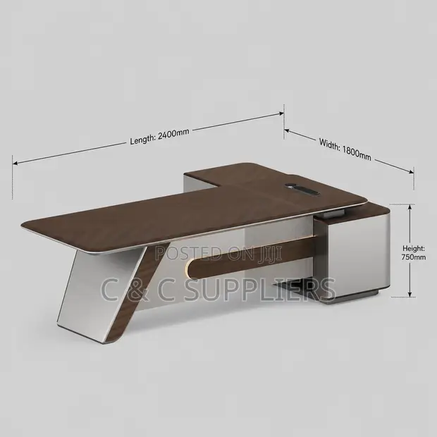 Imported 180cm Executive Workstation Desk - 1
