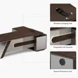Imported 180cm Executive Workstation Desk - 2