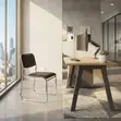 Office Visitor Chair - Leather, Sled Base - 4