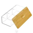 Acrylic Organizer with Bamboo Lid - 2