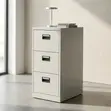 Three-Drawer Metal File Cabinet - White - 5