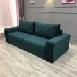 3 Seater Teal Diamond-Tufted Sofa - 2