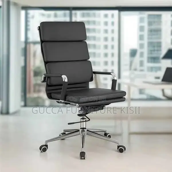 High Back Leather Office Chair - 1