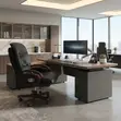 Executive High Back Leather Office Chair - 5
