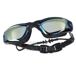 Adult Silicone Swimming Goggles with Earbuds
