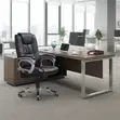 Executive High Backrest Leather Office Chair - Brown - 1