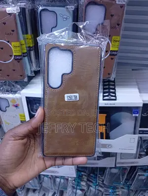 Brown Leather Back Cover for Samsung Galaxy S25 Ultra