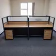 Brown Imported 4-Station Office Desk - 4