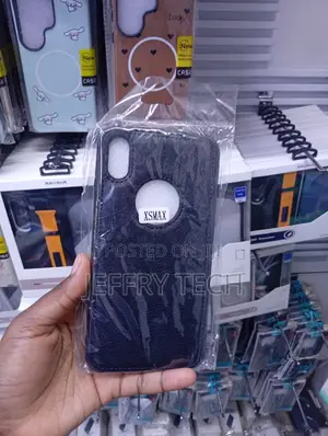 Leather Phone Case for iPhone XS Max - Black