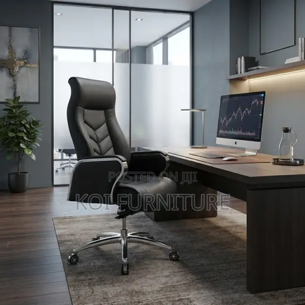 Executive Swivel Function Senior Office Chairs - Black - 1