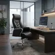 Executive Swivel Function Senior Office Chairs - Black - 1