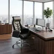 Executive Swivel Function Senior Office Chairs - Black - 2