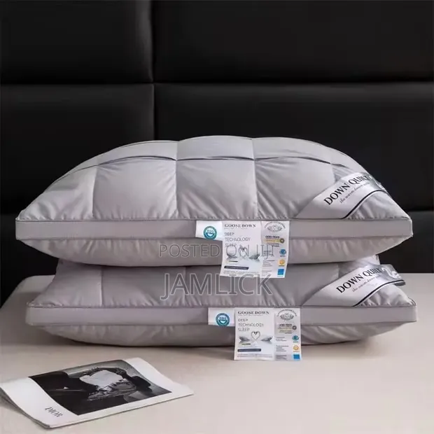 Premium Goose Down Fiber Pillow - Brand New - 1
