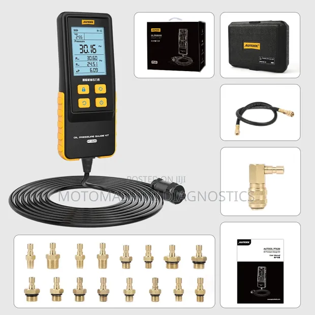 Autool PT620 Digital Engine Oil Pressure Tester Gauge Kit - 1