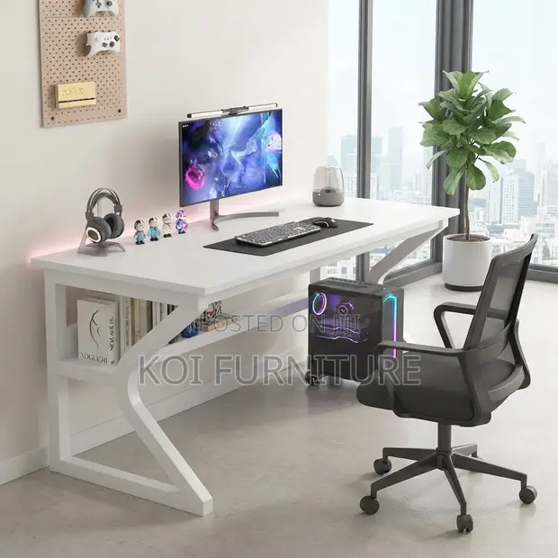 1200mm Office Computer Desk - White - 1