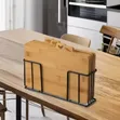 5-Piece Bamboo Chopping Board Set with Holder - 2