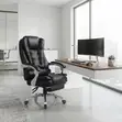 Leather Boss High Backrest Office Chair - Black - 1