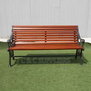 Modern Garden Bench with Armrest