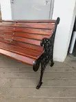 Modern Garden Bench with Armrest - 3