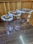 3-Piece Ceramic Canister Set with Bamboo Base - 2