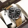 Poedagar Chronograph Leather Strap Watch - 1