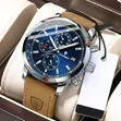 Poedagar Chronograph Leather Strap Watch - 2