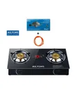 Ailyons GS014-5 2-Burner Glass Top Gas Cooker - 1