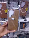 Brown Faux-Leather Back Case for Samsung Galaxy S24 Ultra - 1