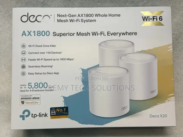 TP-Link Deco X20 AX1800 Whole Home Mesh Wi-Fi 6 - 1