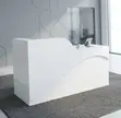 1.6M White Office Reception Counter Desk - 5