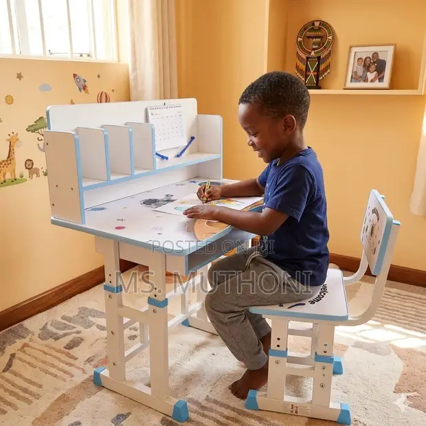 Multifunctional Kids Interactive Study Table & Chair Set - 1