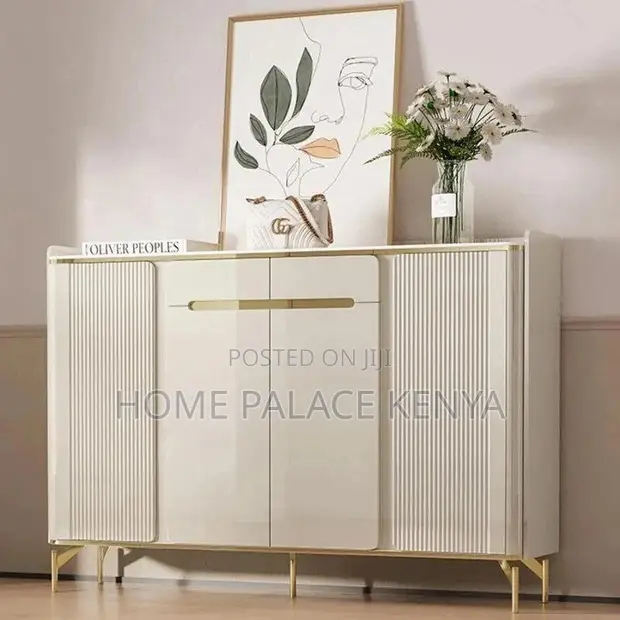 Bedroom Storage Cabinet - White Wood Finish - 1
