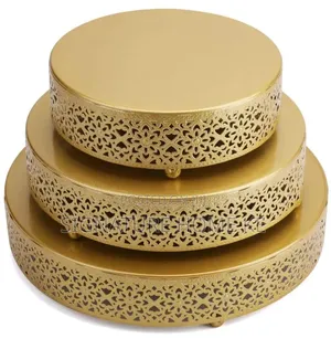 3-Piece Gold Cake Stand Set