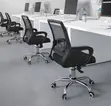 Height Adjustable Office Study Chair - Black - 3