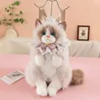 Trendy Plush Cat Bag for Kids & Teens - 4