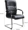 Executive Waiting Visitor Chair - Black Faux Leather - 1