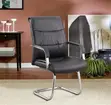 Executive Waiting Visitor Chair - Black Faux Leather - 3