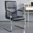 Executive Waiting Visitor Chair - Black Faux Leather - 5