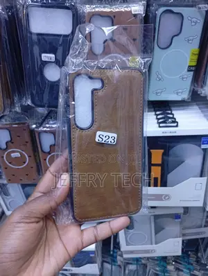 Brown Faux Leather Back Cover for Samsung Galaxy S23