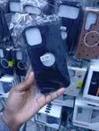 Black Leather Protective Back Case for iPhone 12/12 Pro - 1