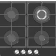 Haier 4 Burner Built-in Cooker Hob - 1