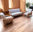 7-Seater Wooden Armrest Sofa Set - 2