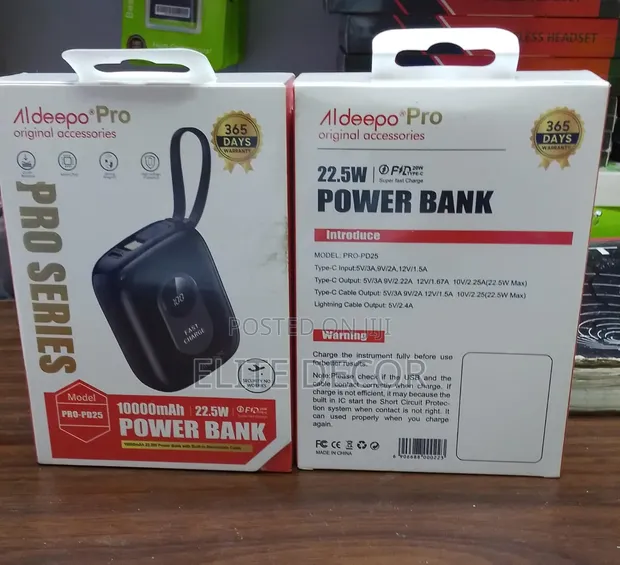 Aldeepo PRO-PD25 10,000mAh 22.5W Super Fast Charging Power Bank - 1