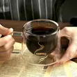 Heat-Resistant Borosilicate Double-Wall Glass Coffee Mug (2pcs) - 1