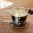 Heat-Resistant Borosilicate Double-Wall Glass Coffee Mug (2pcs) - 3