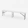 White Plastic Folding Bench - 2